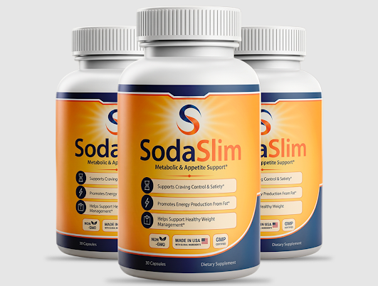 Three bottles of SodaSlim Metabolic & Appetite Support capsules